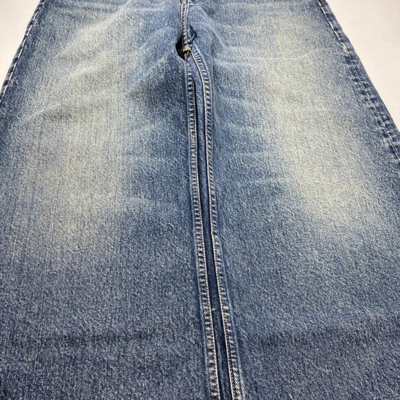 NEW HOPE Men Jeans Blue Size 30 Skid Loose Fit Wide Flared Leg Cotton Mid - Picture 4 of 9
